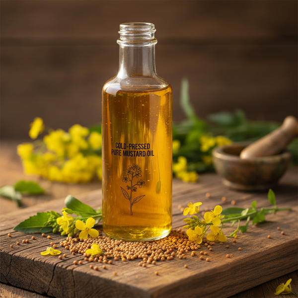 Cold-pressed organic Mustard Oil from Assam
